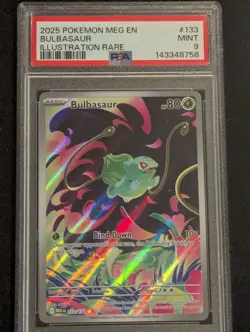 Bulbasaur 133/132 English Mega Evolution Full Art Promo Psa 9 TCG POKEMON - Image 1