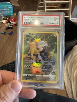 Pokemon Pikachu 2022 Trainer Gallery Full Art TG05/TG30 Swsh11 Lost Origin PSA 9 - Image 1