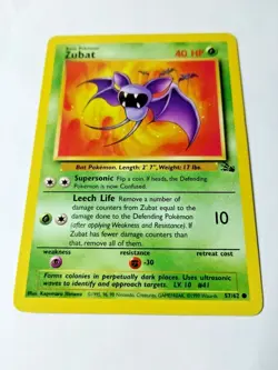 Pokemon TCG Zubat Fossil 57 Regular Unlimited Common - Uncirculated - Image 2