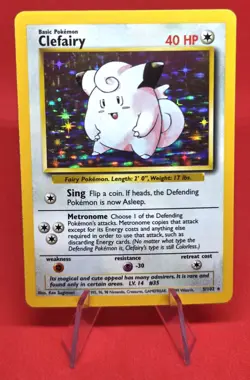 1999 Pokemon TCG Clefairy 5/102 Base Set Holo Rare - VINTAGE - NM/LP - Image 2