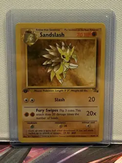 Pokemon TCG Sandslash Fossil 41/62 Regular 1999-2000 Wizards Base Set Uncommon - Image 1