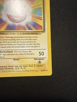 Pokemon TCG Electrode Base Set 21/102 Rare 1st Edition GERMAN Lektrobal - Image 4