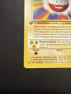 Pokemon TCG Electrode Base Set 21/102 Rare 1st Edition GERMAN Lektrobal - Image 5