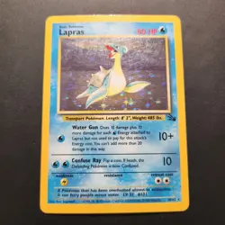 1999 Lapras 10/62 - Fossil Holo Rare - Pokemon TCG - MP - Image 1