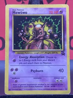 Mewtwo 14 Black Star Promo Regular 1999 WOTC Pokemon TCG HP - Image 3