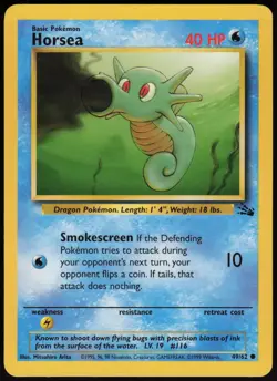 Horsea 49/62 Common Fossil Pokemon Near Mint - Image 1