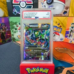 PSA 9 MINT 2015 Pokemon XY Roaring Skies M Rayquaza EX 61 - Image 1
