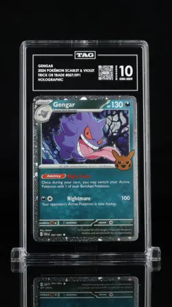 2024 POKEMON TRICK OR TRADE #057 GENGAR TAG 10 HIGHEST GRADE - Image 1