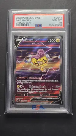 PSA 10 Raikou V GG41 Crown Zenith Galarian Gallery Pokemon 2023 - Image 1