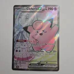 Pokemon Lillie's Clefairy EX Full Art Holo JTG EN 173/159 190 HP - Image 1