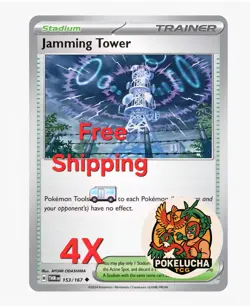 4x Jamming Tower 153/167 x4 - Twilight Masquerade - Pokemon TCG - Playset - Image 1