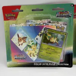 2 Prismatic Evolutions 3 Pack Blister Tech Sticker Collection Pokemon New Sealed - Image 3