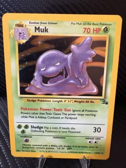 Pokemon Muk Holo 13/62 Base Set WOTC 1999 – MP + Vintage Holographic - Image 1