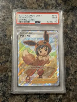 Pokemon 2021 Shining Fates Poke Kid Full Art Ultra Rare Holo PSA 9 070/072 - Image 1