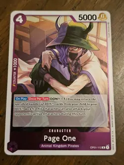 Page One OP01-112 R Rare Romance Dawn One Piece TCG - Image 1