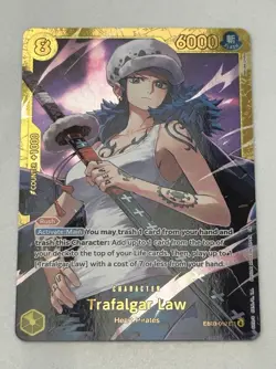 Bandai One Piece Trafalgar Law EB03-062 Heroines Edition Foil Rush 6000 Power - Image 1