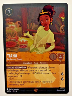 Disney Lorcana Tiana Restaurant Owner 16/204 Legendary Azurite Sea - Image 1