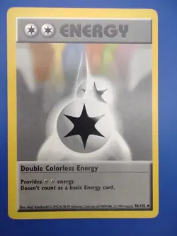 Pokemon Shadowless Double Colorless Energy LP 96/102 Card TCG - Image 1