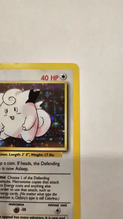 Clefairy - 5/102 - Pokemon Base Set Unlimited Holo Rare Card Vintage LP - Image 3