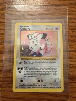 1999 Pokemon TCG Clefairy Base Set Shadowless Holo Rare 5/102 Vintage - Image 3