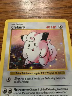 1999 Pokemon TCG Clefairy Base Set Shadowless Holo Rare 5/102 Vintage - Image 5