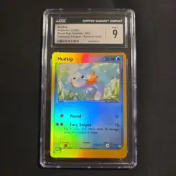 Pokemon Mudkip Black Star Promo Pokemon League #010 CGC Mint 9 - Reverse Holo - Image 1