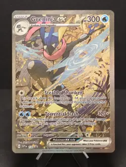 Pokemon TCG Greninja ex 132 Scarlet & Violet Black Star Promo Card Holo Alt Art - Image 1