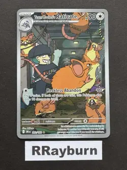 Pokemon Team Rocket's Raticate 202/182 Sv10: Destined Rivals IR Holo - Image 1