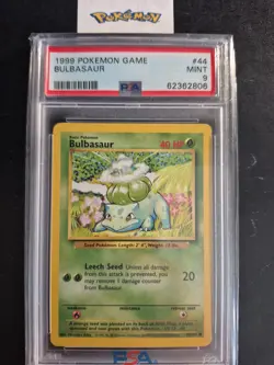 1999 Pokemon Base Set 44/102 Bulbasaur PSA Mint 9 - Image 1