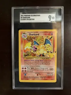 2021 POKEMON CELEBRATIONS CLASSIC COLL #4 CHARIZARD-HOLO SGC 9 - Image 1