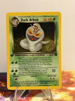 Pokemon TCG - Dark Arbok 2/82 Rare Team Rocket Holo 1st Edition LP SWIRL - Image 1