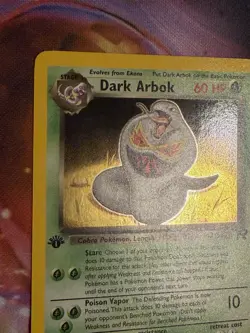 Pokemon TCG - Dark Arbok 2/82 Rare Team Rocket Holo 1st Edition LP SWIRL - Image 2