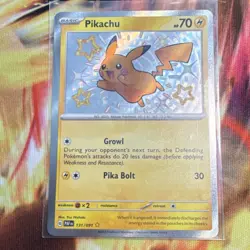 Pokemon Pikachu SV: Paldean Fates 131/091 Holo Foil English Card - Image 1