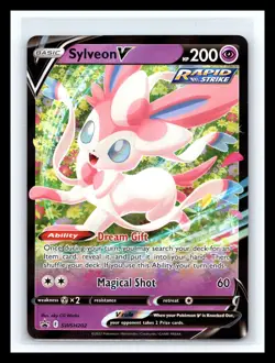 💥 Pokemon TCG Sylveon V SWSH Black Star Promo SWSH202 Holo - Image 1