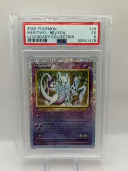 POKEMON MEWTWO LEGENDARY COLLECTION REVERSE HOLO #29 PSA 5 REGRADE U RARE - Image 1
