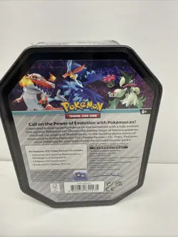 Pokemon TCG Paldea Partners Tin 4 Booster Packs Meowscarada ex New/Sealed - Image 3