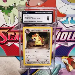 CGC 9 Dark Raticate 51/82 1st Ed - Team Rocket - Pokemon TCG - SHIPS FAST - Image 1