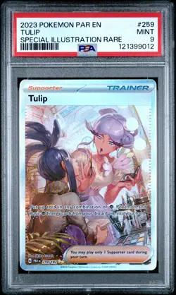 Pokemon TCG Tulip 259/182 Paradox Rift SIR Trainer PSA 9 Special Illustration - Image 1