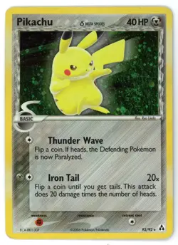 PIKACHU Pokemon Delta Species Legend Maker Holo Secret Rare #93/92 SWIRL - Image 1