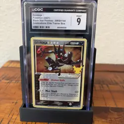 2021 Pokemon Greninja SWSH144 Celebrations ETB Black Star Promo CGC 9 Mint - Image 1