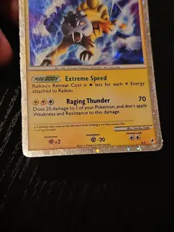 2011 Pokemon Call Of Legends Shiny Raikou SL9 Holo HP-DMG - Image 4