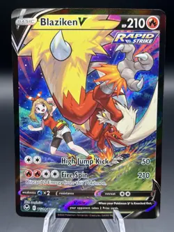 Pokemon Blaziken V Ultra Rare Full Art Rapid Strike TG14/TG3 - Image 1