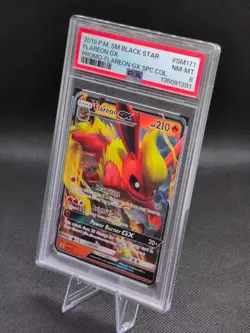 2019 Pokemon SM Black Star Promo SM171 Flareon GX Special Collection PSA 8 NM MT - Image 3