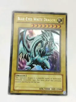 Yu-Gi-Oh! TCG Blue-Eyes White Dragon HP Original Print LOB-001 +Swords Of RL LOB - Image 1