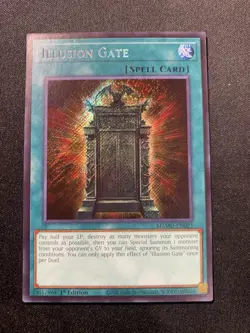 Yugioh Illusion Gate MZMU-EN023 Secret Rare 1st Edition NM - Image 1