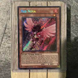 YuGiOh Red Nova Secret Rare 1st Dragons of Legend: Unleashed DRL3-EN017 English - Image 1