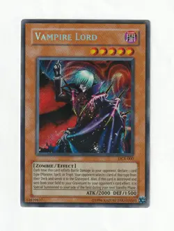 Yu-Gi-Oh Vampire Lord DCR-000 Dark Crisis Unlimited TCG Secret Rare Card - Image 1