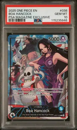 2025 ONE PIECE PROMOS PSA MAGAZINE EXCLUSIVE #038 BOA HANCOCK PSA 10 - Image 1
