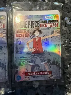 SEALED One Piece CCG US Voyage Monkey.D.Luffy US College Basketball Card - Image 4