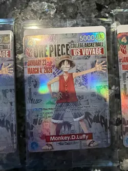 SEALED One Piece CCG US Voyage Monkey.D.Luffy US College Basketball Card - Image 5